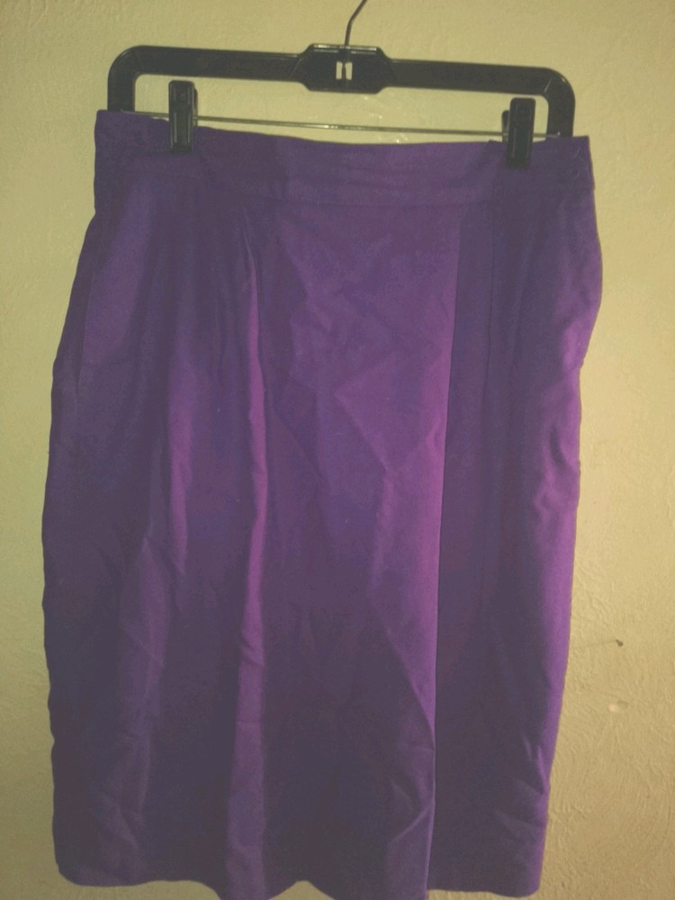 SK& Company Silk Skirt ,Lined ,Pleated,China,Size 10,Vtg