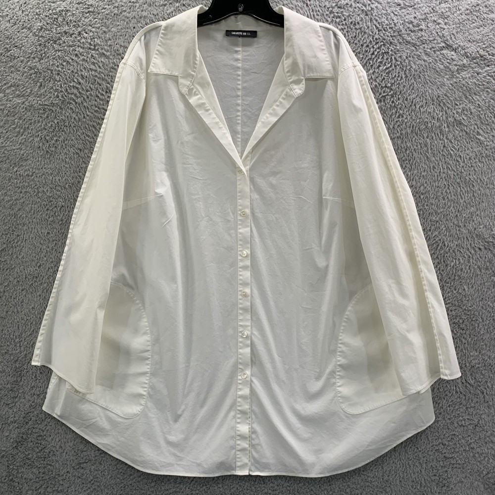 LAFAYETTE 148 New York Blouse Womens 1X Top White*