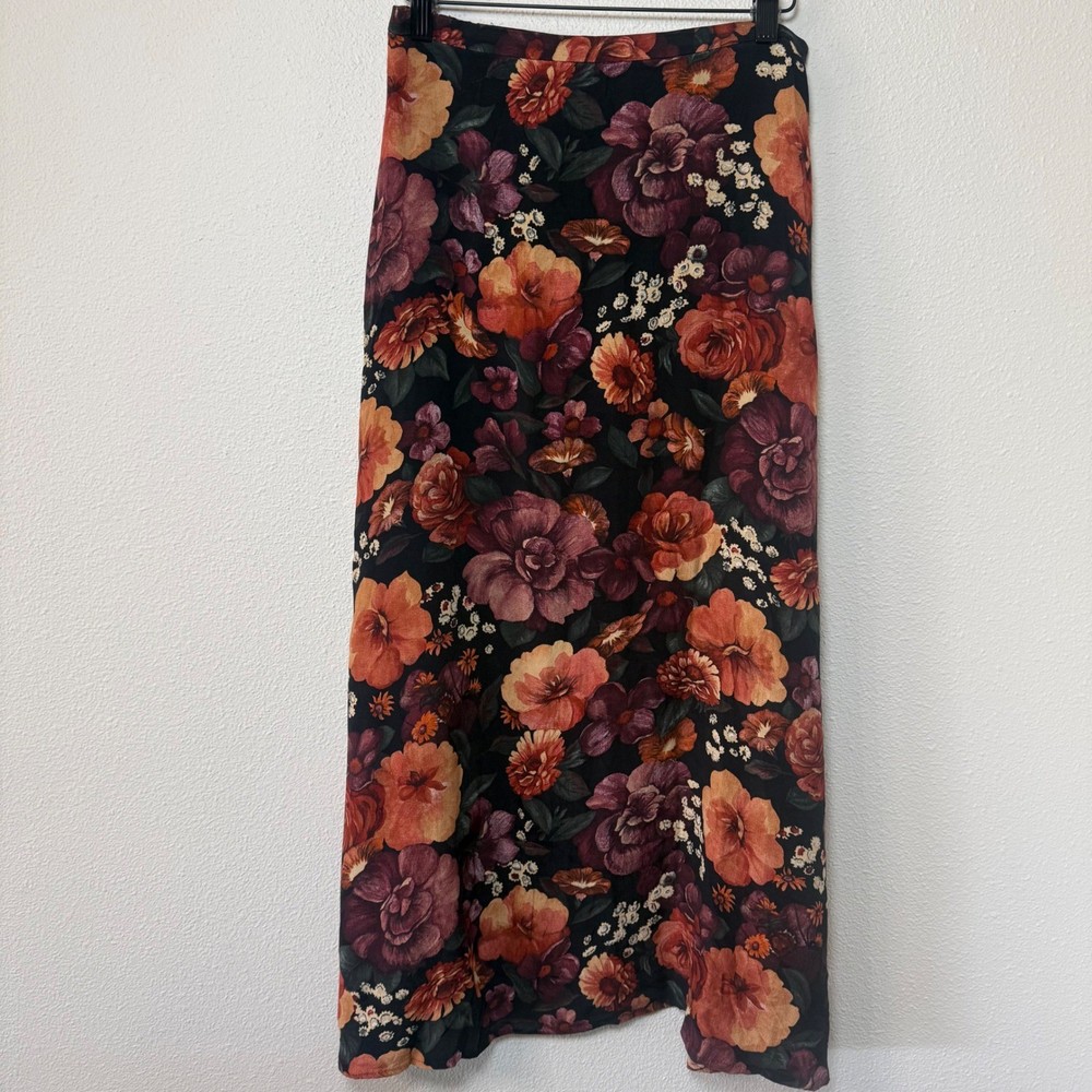 Coldwater Creek Womens Vintage Floral Maxi USA 90s Skirt Autumnal BOHO Size 10