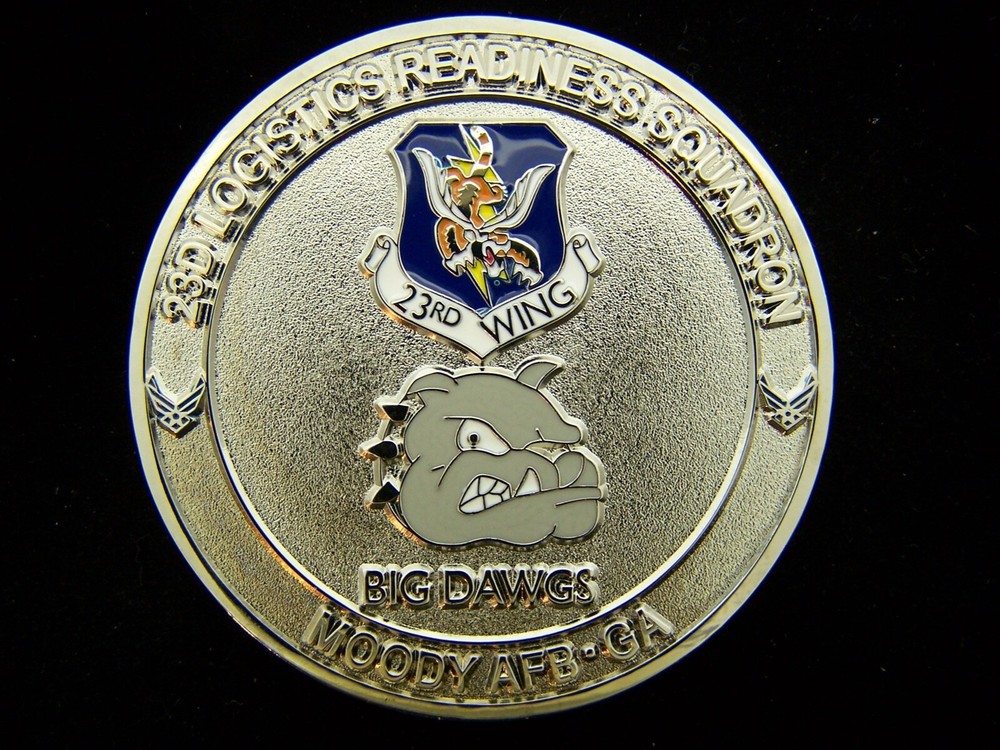 23rd Logistics Readiness Squadron Commander Silver colored Challenge Coin V2-image