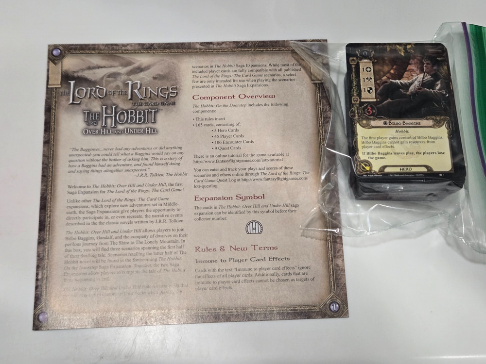 The Lord of the Rings The Card Game The Hobbit Over Hill and Under Hill Expansio
