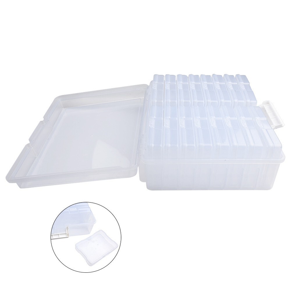 Craft Jewelry Photo Storage Box 16 Boxes Cases Wi/ Buckle Sorting Tool