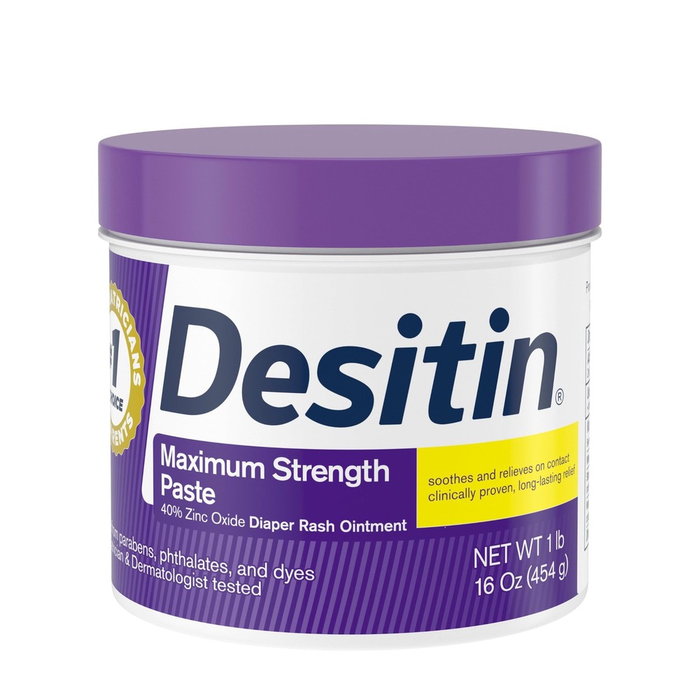 Maximum Strength Baby Diaper Rash Cream, 40% Zinc Oxide for Treatment, Relief...