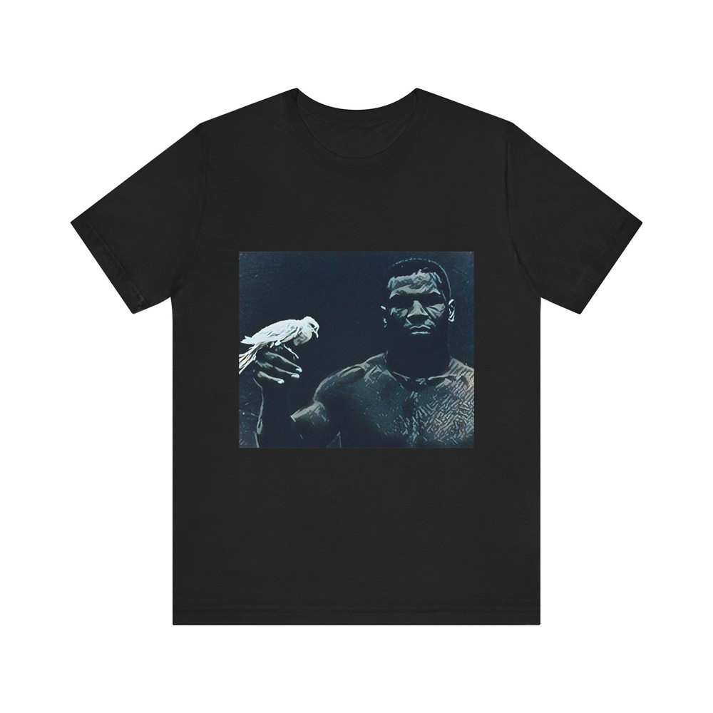 Mike Tyson Pigeon Graphic Print Short Sleeve Crew Unisex Jersey Short Sleeve Tee