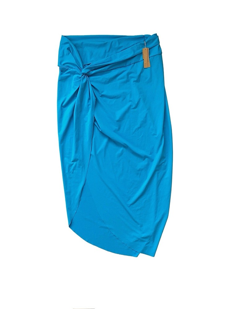 Skims Swim Sarong Skirt Coverup - Turquoise Plus Size 4X