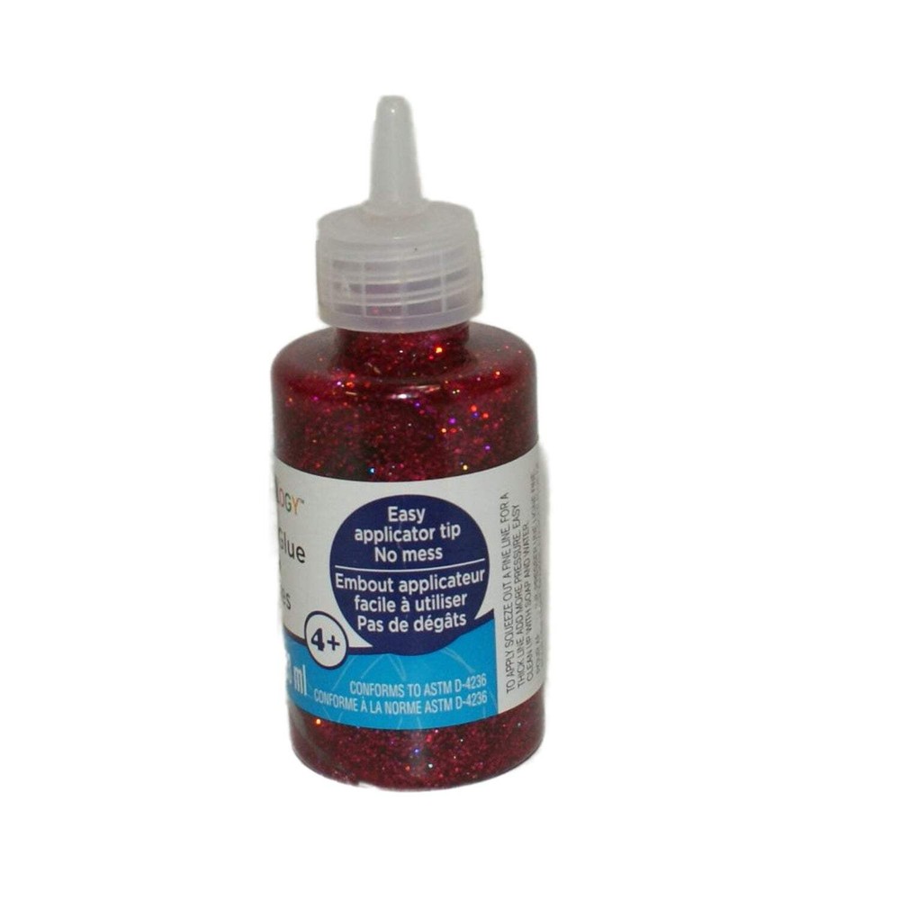 35547 - Vibrant Fuchsia Glitter Glue 3-Pack Set for Arts, Crafts, and DIY Projec