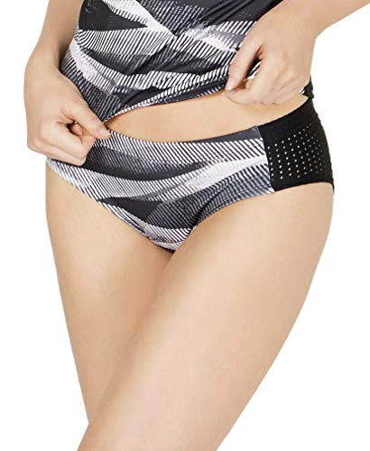 NIKE NWT Women's Line Up Hipster Bikini Bottoms Swimwear Size XS Black/White