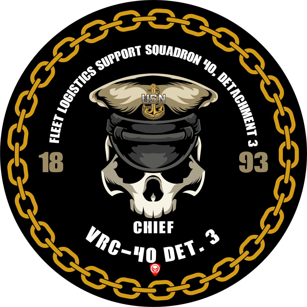 Fleet Logistics Support Squadron 40 Det 3 US Navy Chief VRC-40 CPO USN Decal-image