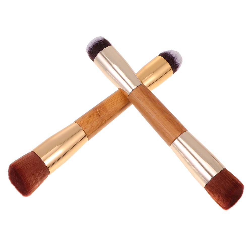 2-Piece Dual-Ended Blush & Makeup Brush Set  
