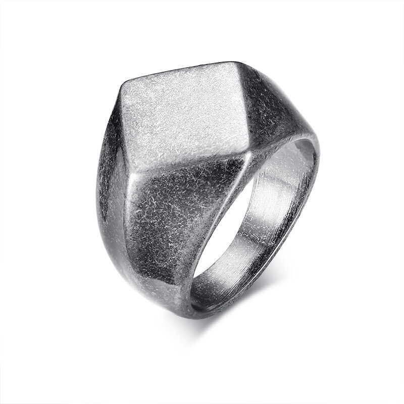 Diamond Titanium Ring For Men Black/Gold/Silver white/Vintage Color Size 8-12