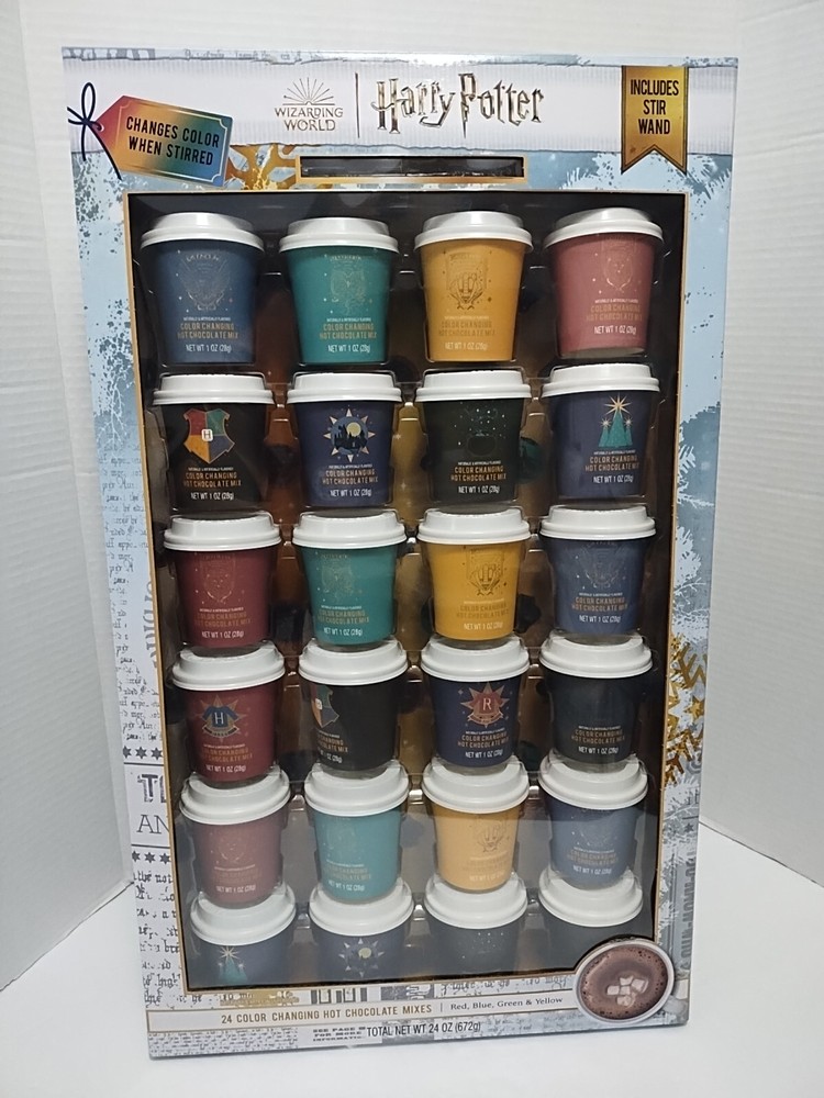 Harry Potter - 24 Color Changing Hot Chocolate Mixes & Stir Wand Gift Set (RARE)