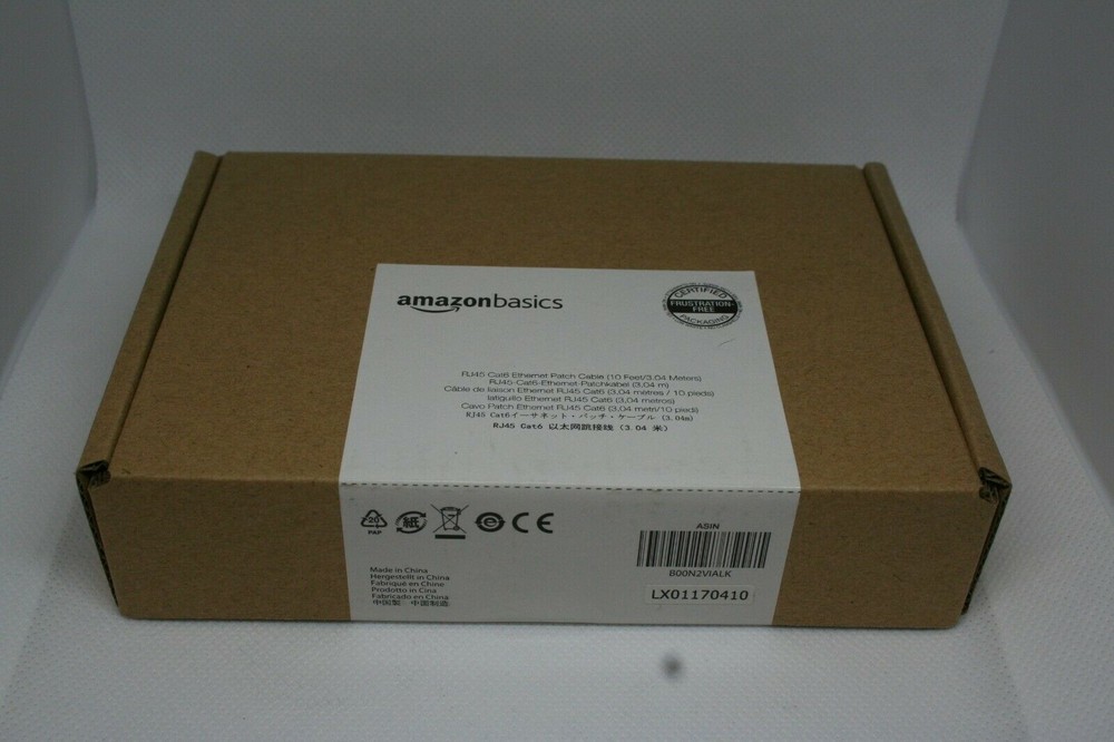 AmazonBasics Cat6 Ethernet Cable 10ft High-Speed RJ45 Network Cord-image