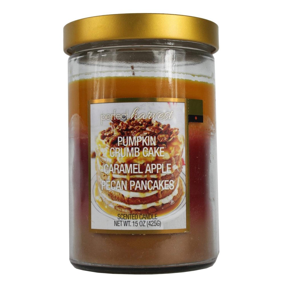 10358 - Pumpkin Crumb Cake Carmel Apple Pecan Pancakes Candle 15 Oz |Scent-7|