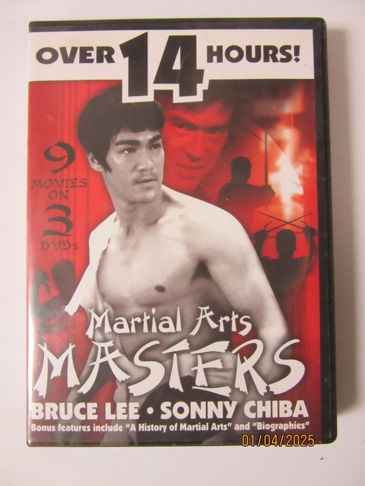 Martial Arts Masters (DVD, 2004, 3-Disc Set) Bruce Lee Good