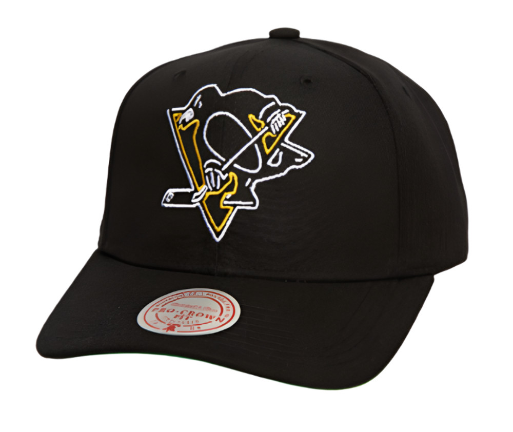Mitchell & Ness Black Pittsburgh Penguins Neon Logo Pro Snapback Hat