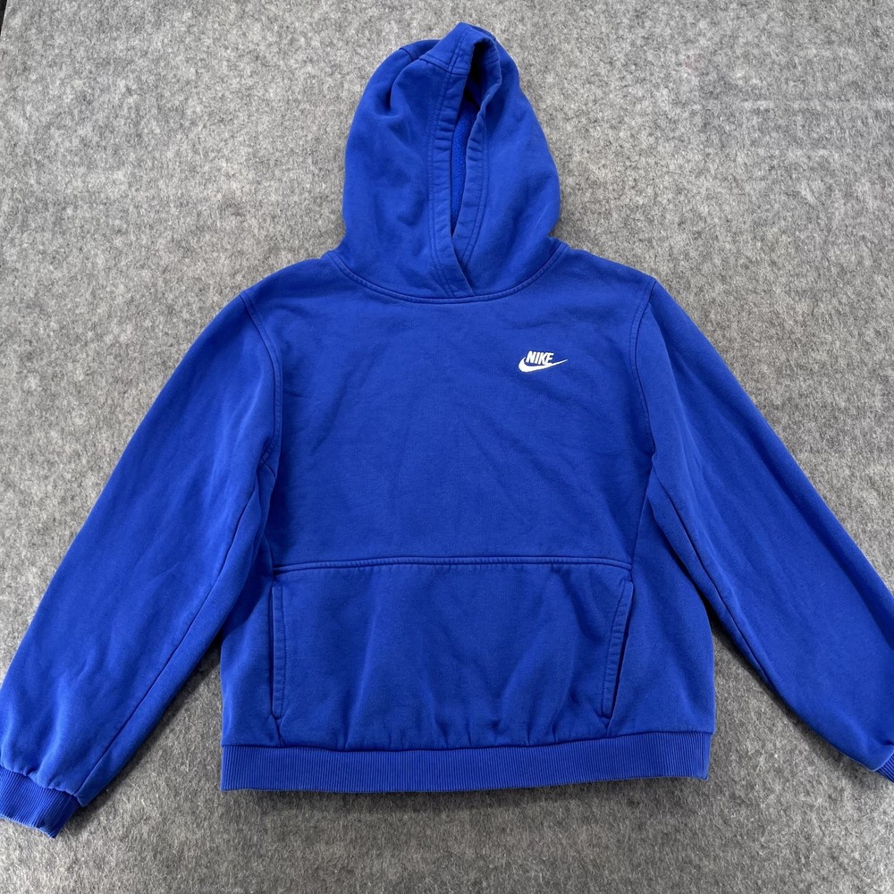 Nike Fleece Hoodie Sweater Big Kids Blue XL