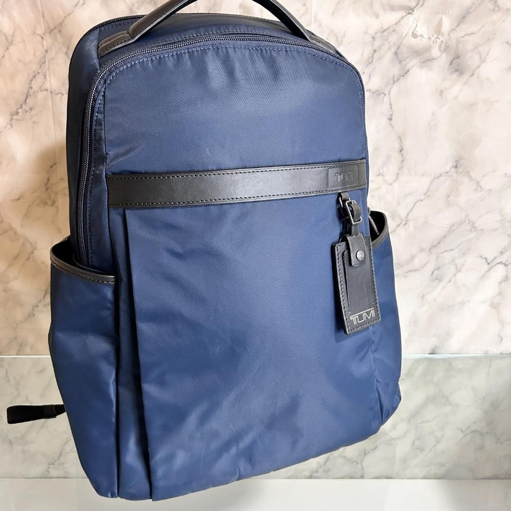 Tumi Navy Nylon A4 Business Backpack for Commuting School Work Travel