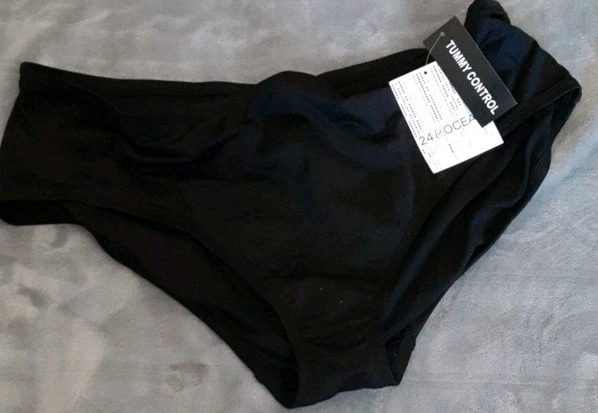 24 & Ocean Tummy Control Black Nwt Swim Bottoms Womens Size 16w