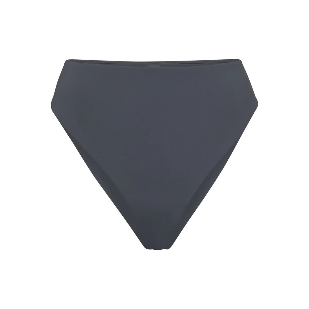 SKIMS SWIM Gunmetal Mid Waist High Leg Bikini Bottom 3XL UK 26-28 US 22-24 BNWT