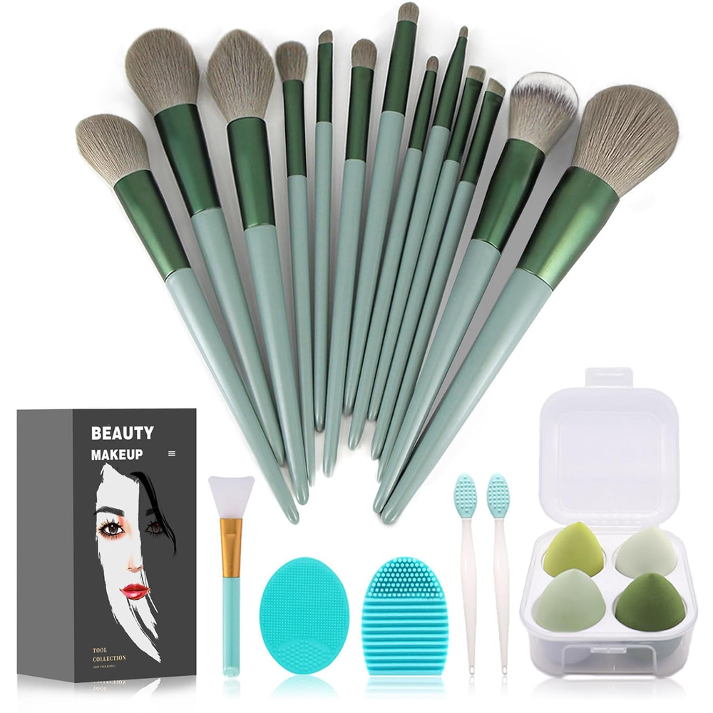 22-Piece Professional Makeup Brush Set for Foundation Eyeshadow & More