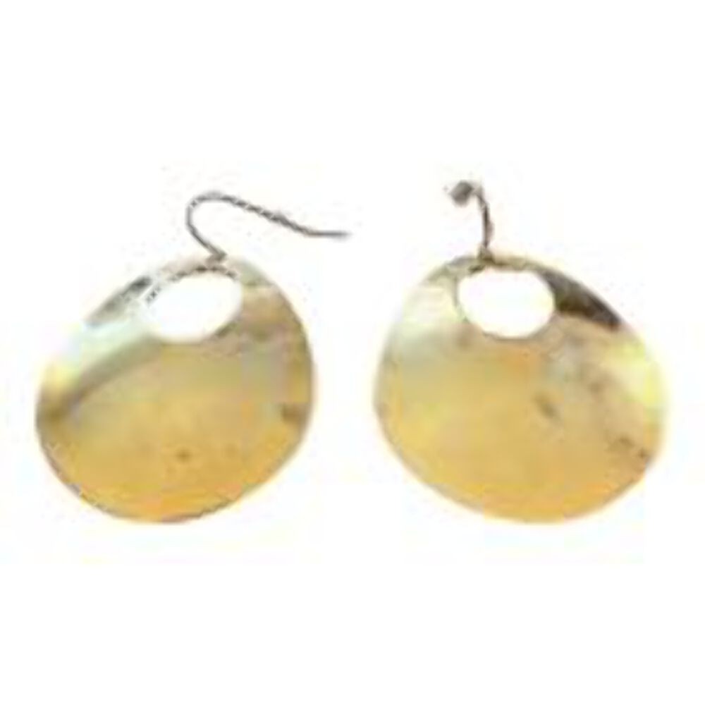 19347 - Stunning Gold Teardrop French Earrings with Clear Crystal Accent for Wom