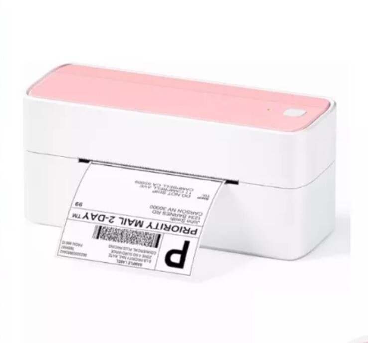 Pink PM-241-BT Thermal Label Printer with Full Accessories for Logistics-image