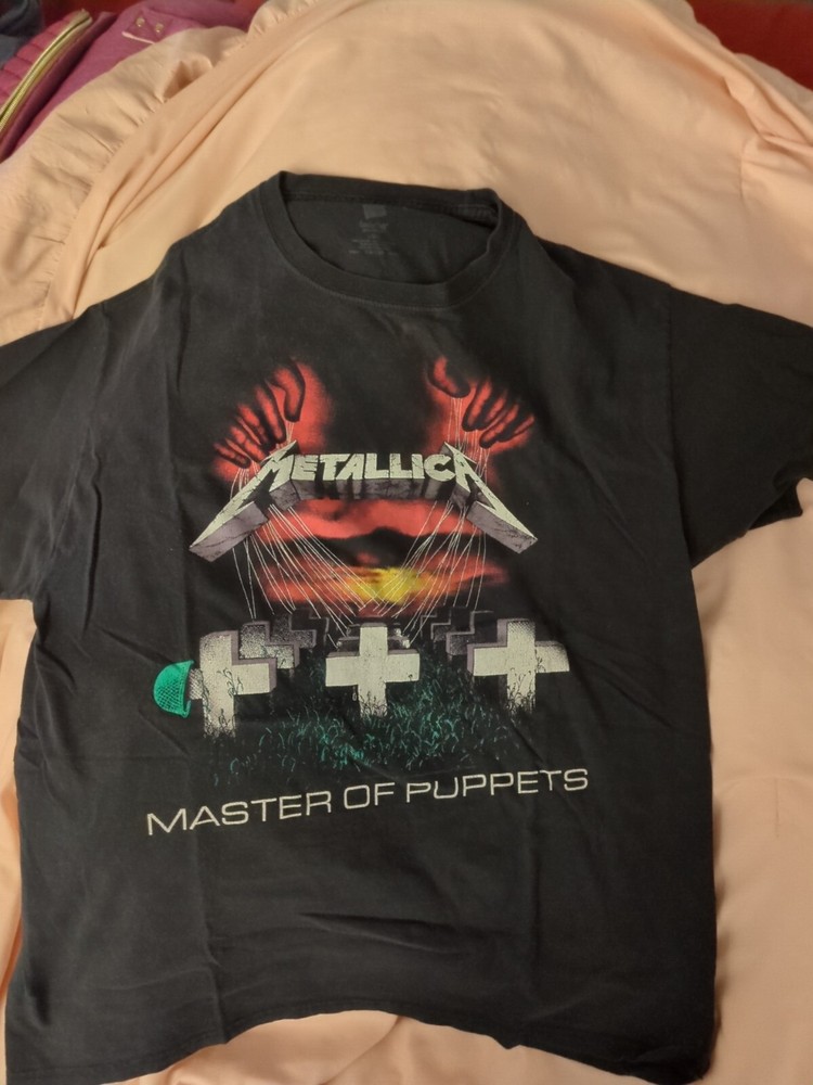 Metallica Vintage 90's Hanes T Shirt Master Of  Puppets Size Large