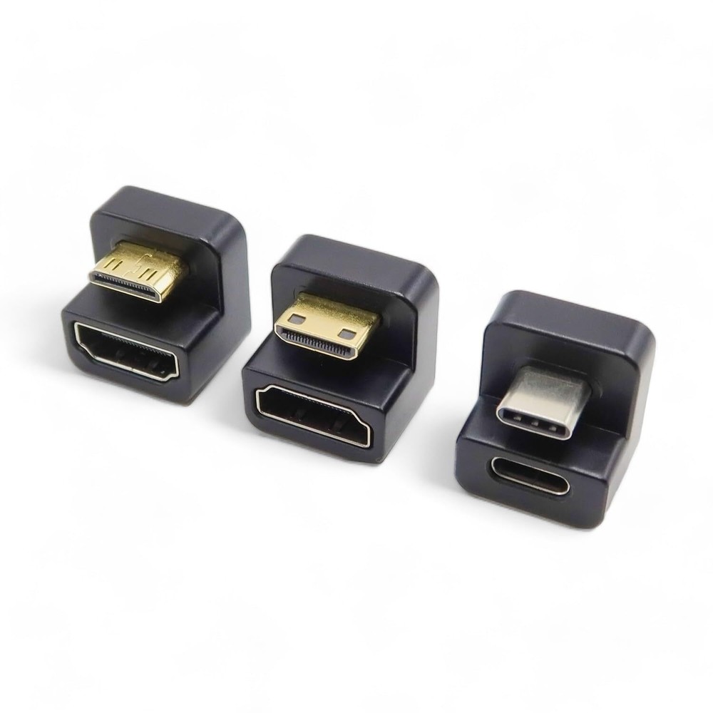 KADO Portable Monitor 180 Degree Adapter Set - Mini HDMI to HDMI 4K 60Hz U Sh...