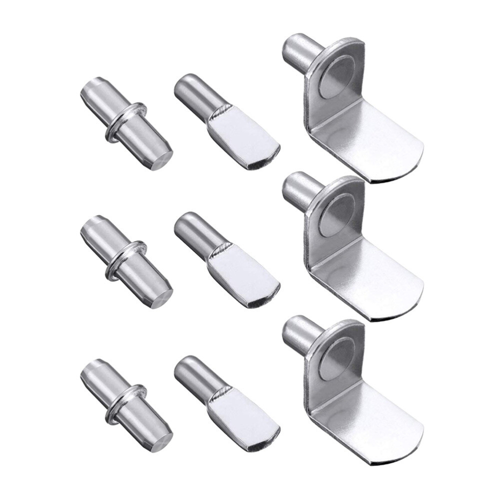 60-Pack Heavy Duty Metal Shelf Brackets & Pegs for Sturdy Shelf Support  