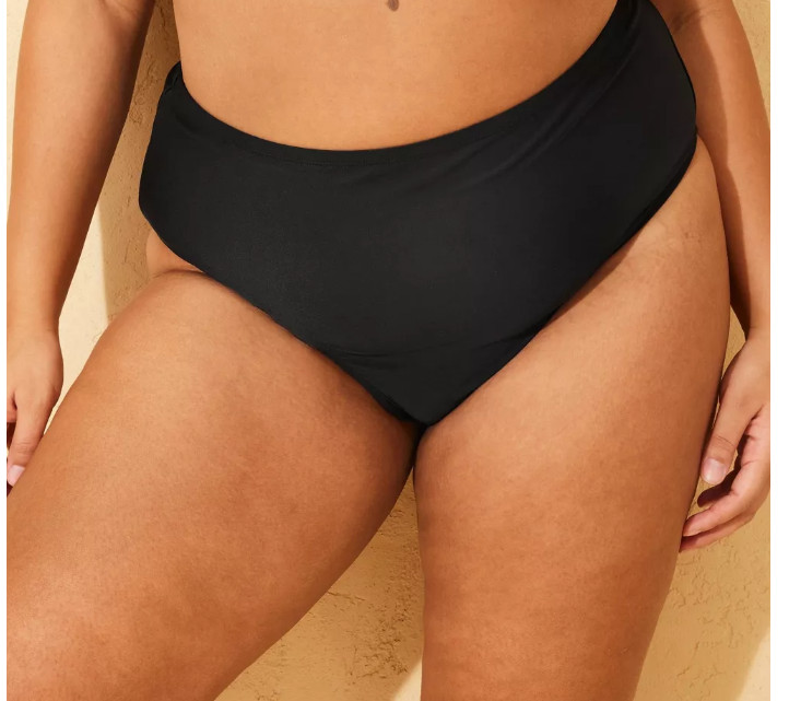 Women's Cheeky High Waist High Leg Bikini Bottom - Wild Fable™ Black 3X