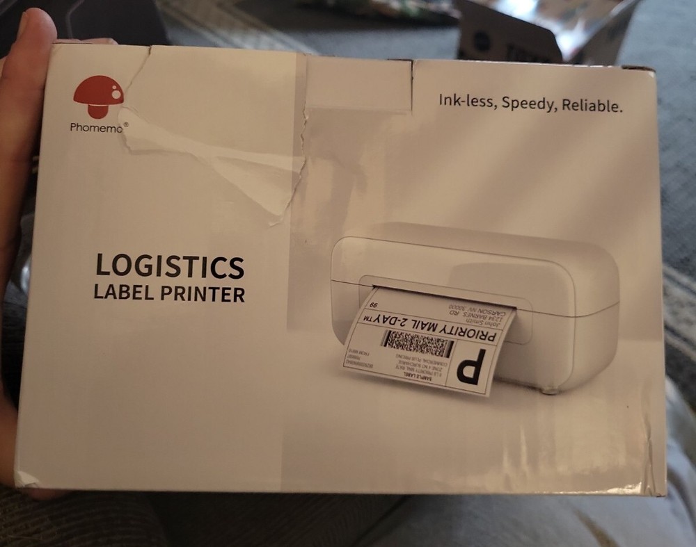 Phomemo White Thermal Shipping Label Printer with USB for Barcode and Logistics-image