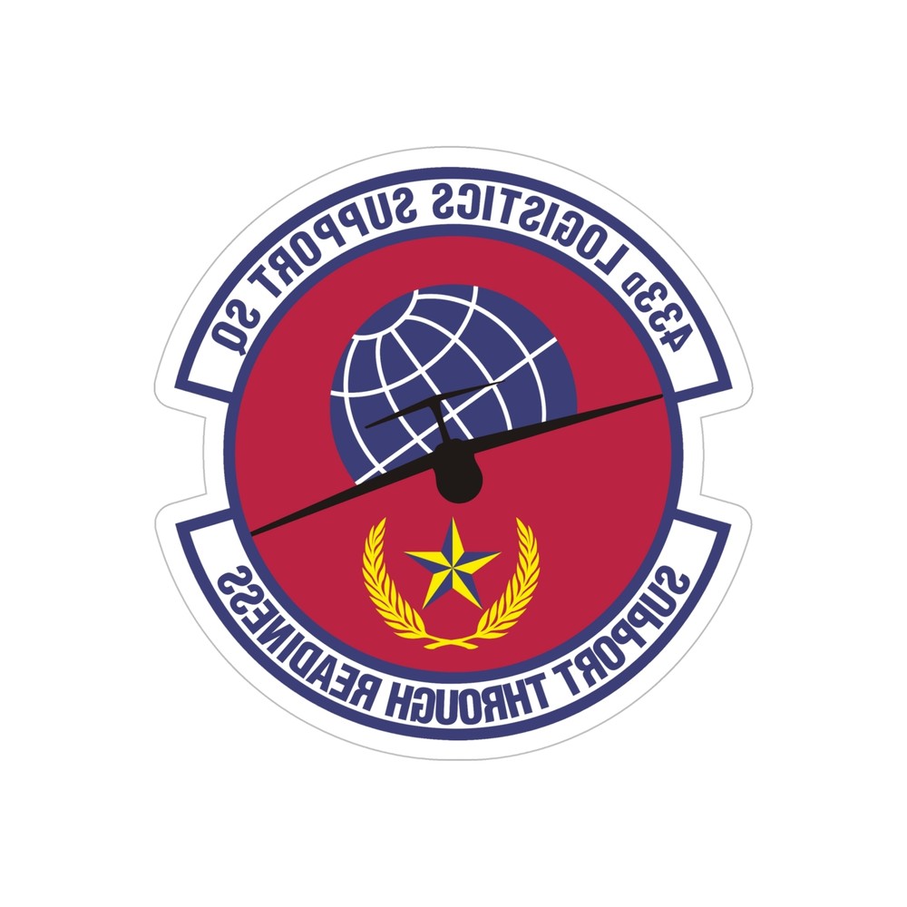 433d Logistics Support Squadron USAF Reverse Print Clear Sticker-image