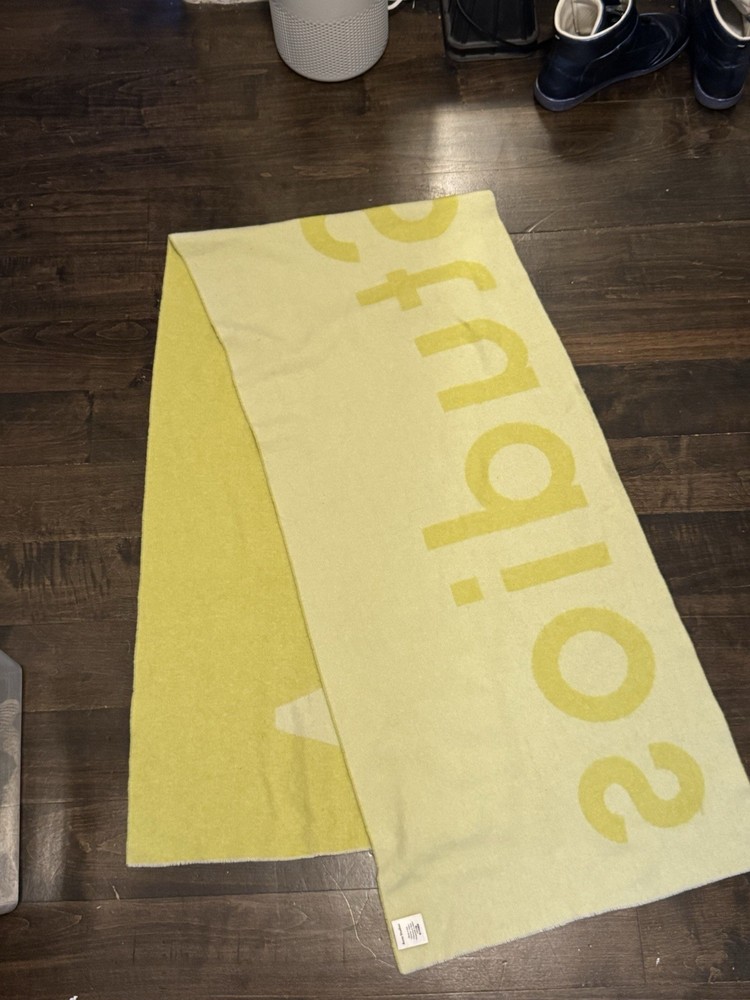 Acne Studios Green Logo Scarf