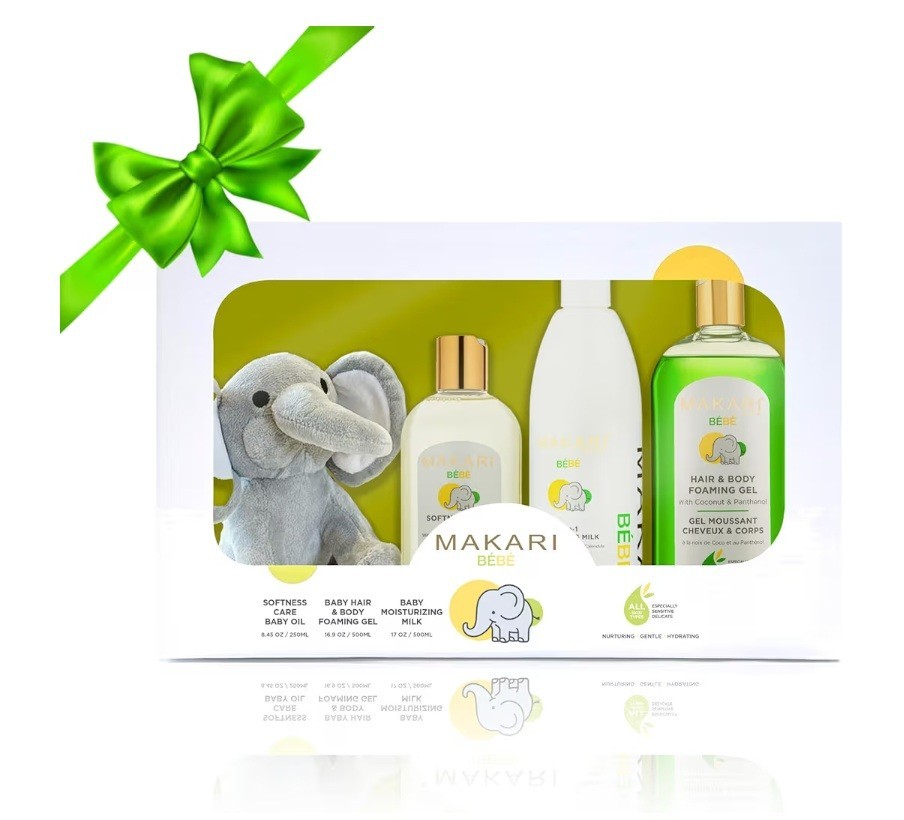 Makari Bébé Skincare Set Cleansing Milk, Baby Oil, Foaming Gel for Babies