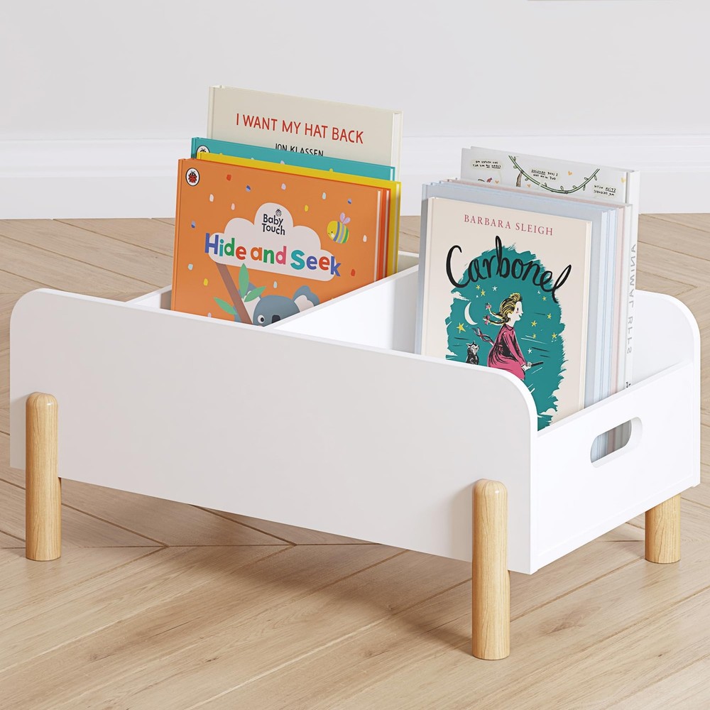 Montessori Bookshelf for Kids, Wooden Book Shelf for Kids Rooms, Toddler Book...
