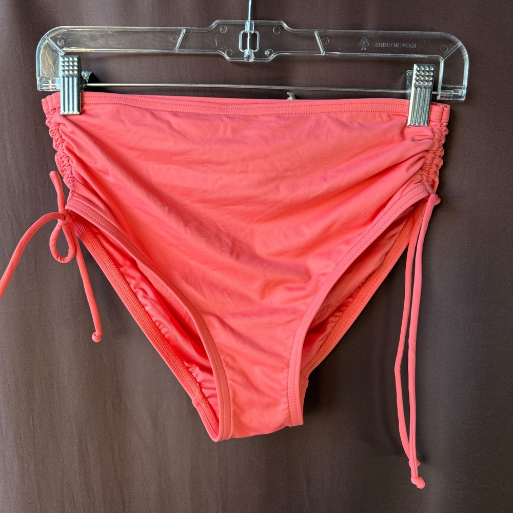 Lands End Women's L, XS-L LONG Adjustable High Waisted Bikini Swim Bottoms Wood