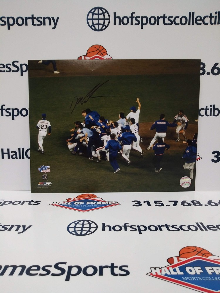 Dwight Gooden New York Mets Signed Celebration 11X14 Hof Coa