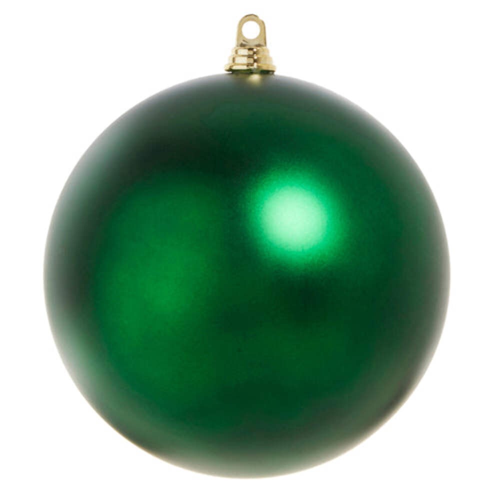 Matte Dark Green Ball Shatterproof Ornament 10 Inch Diameter