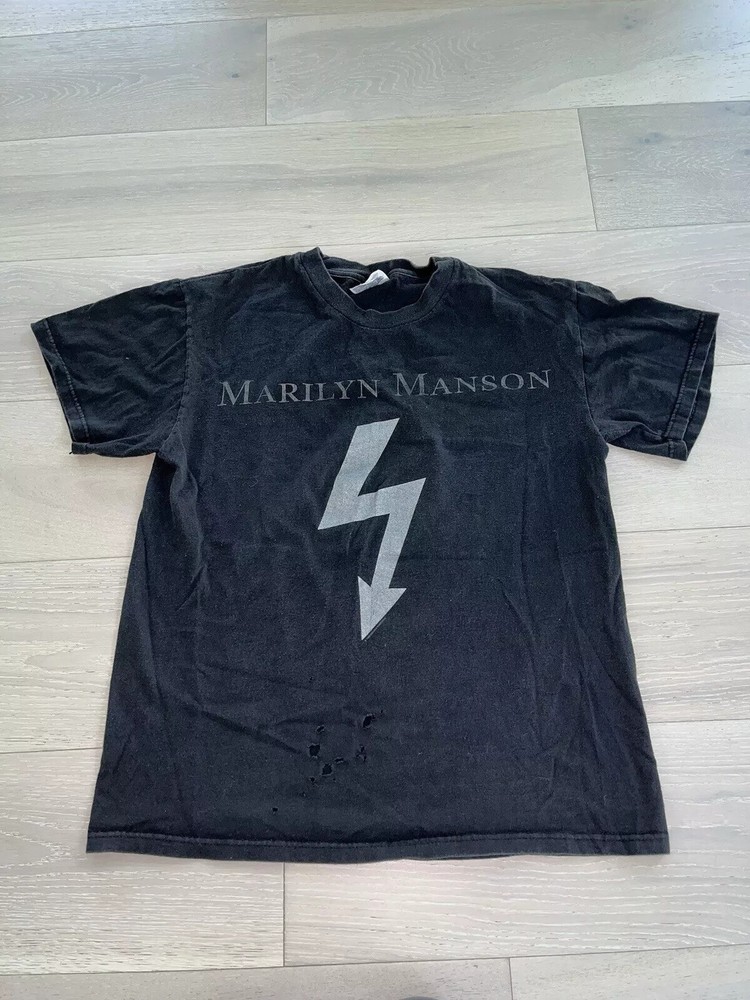 Vintage 98 marilyn manson shirt size MEDIUM Hanes Rare Satans Bake sale remake