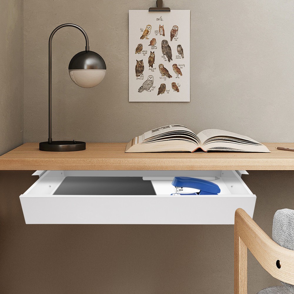 Under Desk Mounted Sliding Pull-out Drawer Drawer Storage Organizer For Standing