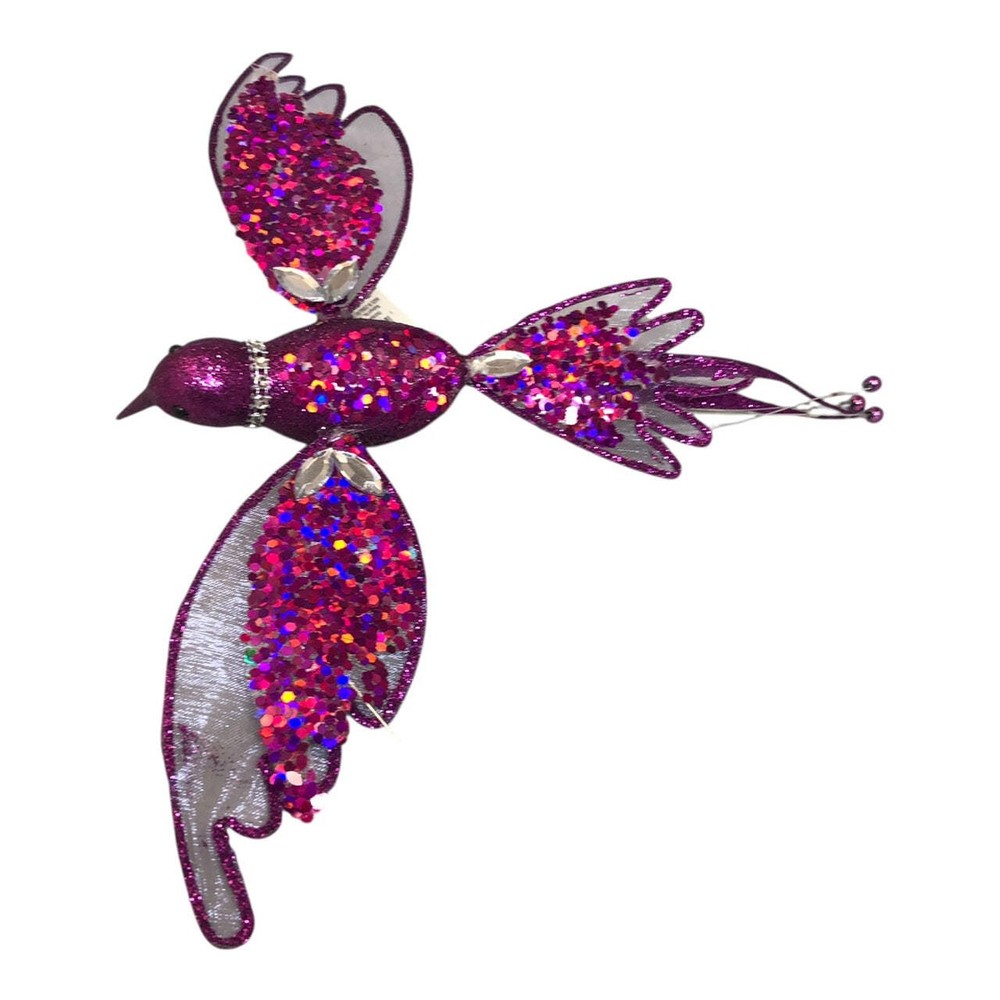 23786 - Purple Hummingbird Clip Ornament for Seasonal Holiday Decorations |Pod 1