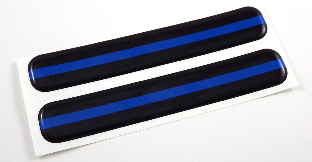 Police Thin blue line Flag Domed Decal Emblem Resin car stickers 5
