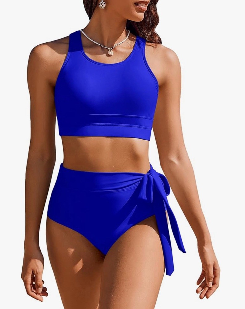 Womens High Waisted Bikini Set Tummy Control 2 Piece Bathing Suit