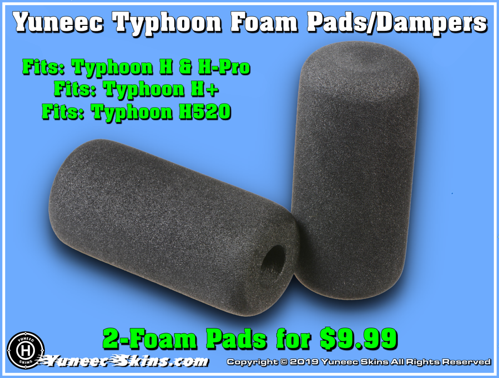 Yuneec Typhoon H/H-Pro/H+/H520 Foam Landing Gear Pads/Foam Dampers/2-Pack