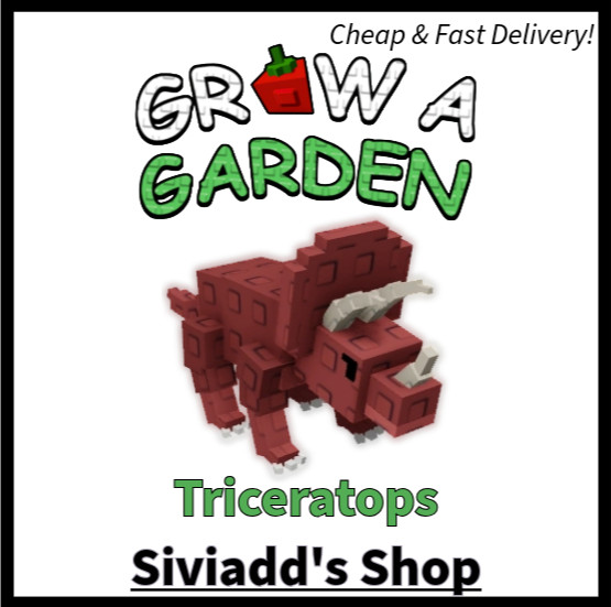 Roblox Grow a Garden Pets |Triceratops| (FREE Shipping)