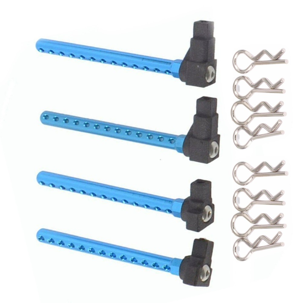 4Pcs Blue/Purple Aluminum Body Mount Kit for Tamiya TT01 RC Car