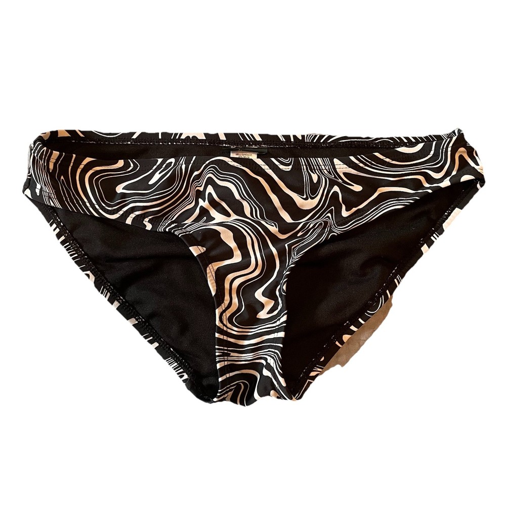 Old Navy Bikini Bottom Women's Size XS Hipster Swim B&W Swirl black white