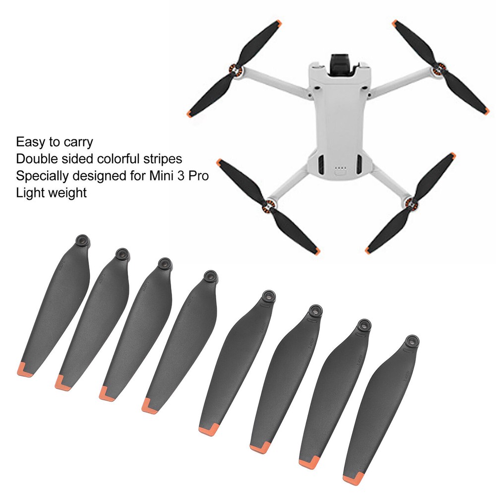 Flexible Strong Plastic Drone Propellers 75x17mm with Double Sided Stripes