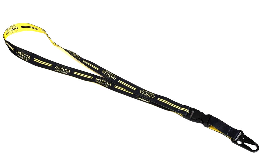 Racing Team Gear Watch Lanyard Keychain Removable Clip Yellow Black NEW