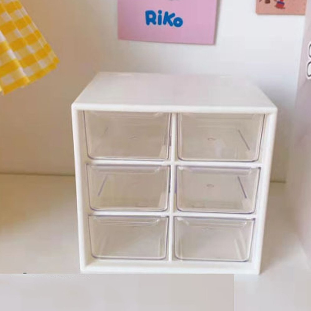 6-Drawer Desk Organizer for Cosmetics & Office Supplies  